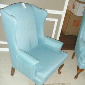 MaxSold Auction: This auction features Sklar Peppler wing back chair, mahogany finish oval coffee table with cabriole legs, occasional table, Middlesex Furniture Co. walnut finish dining table, walnut finish china cabinet with two glass doors, Palma Brava console table, highboy dresser, Nintendo,  PS One, Royal Albert dishes, old RCA Victor radio in cabinet, and much more!